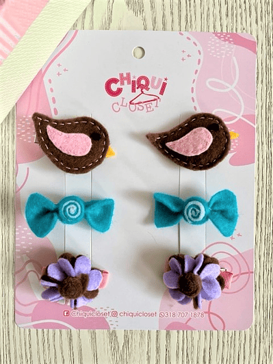 Pinzas decorativas niñas 