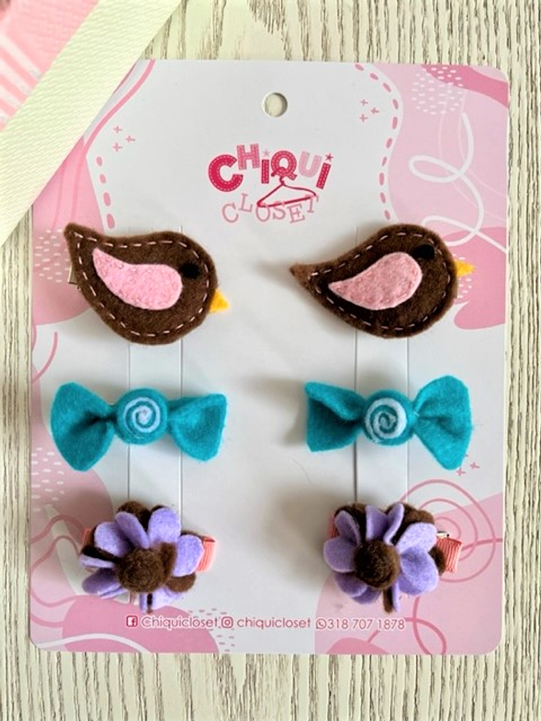 Pinzas decorativas niñas  1