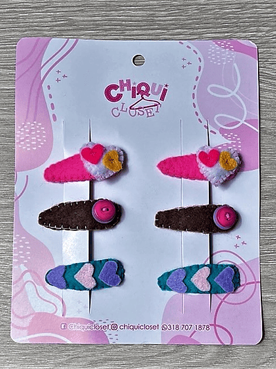 Pinzas decorativas niñas