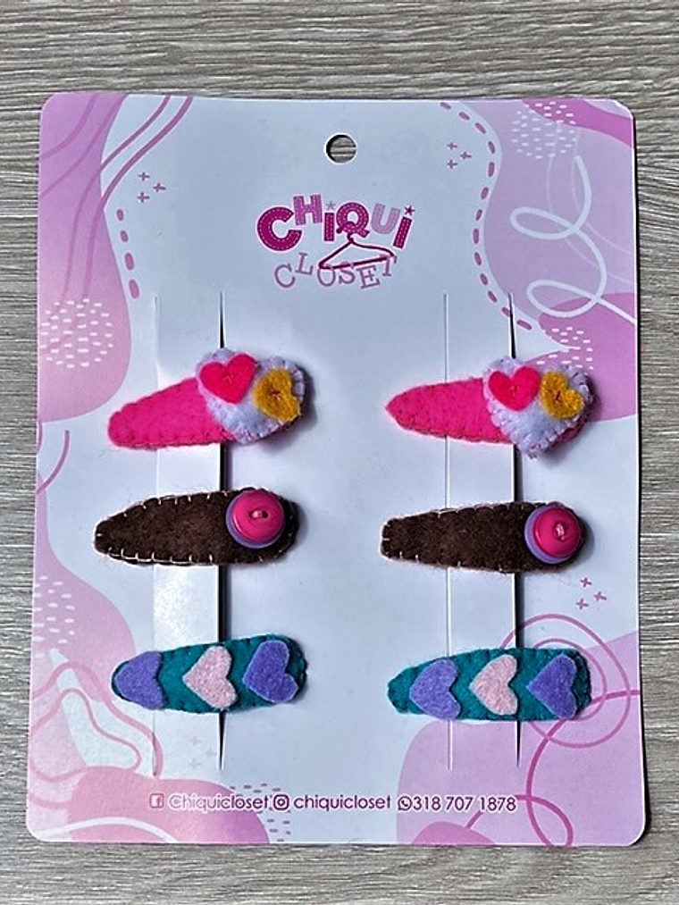 Pinzas decorativas niñas 1