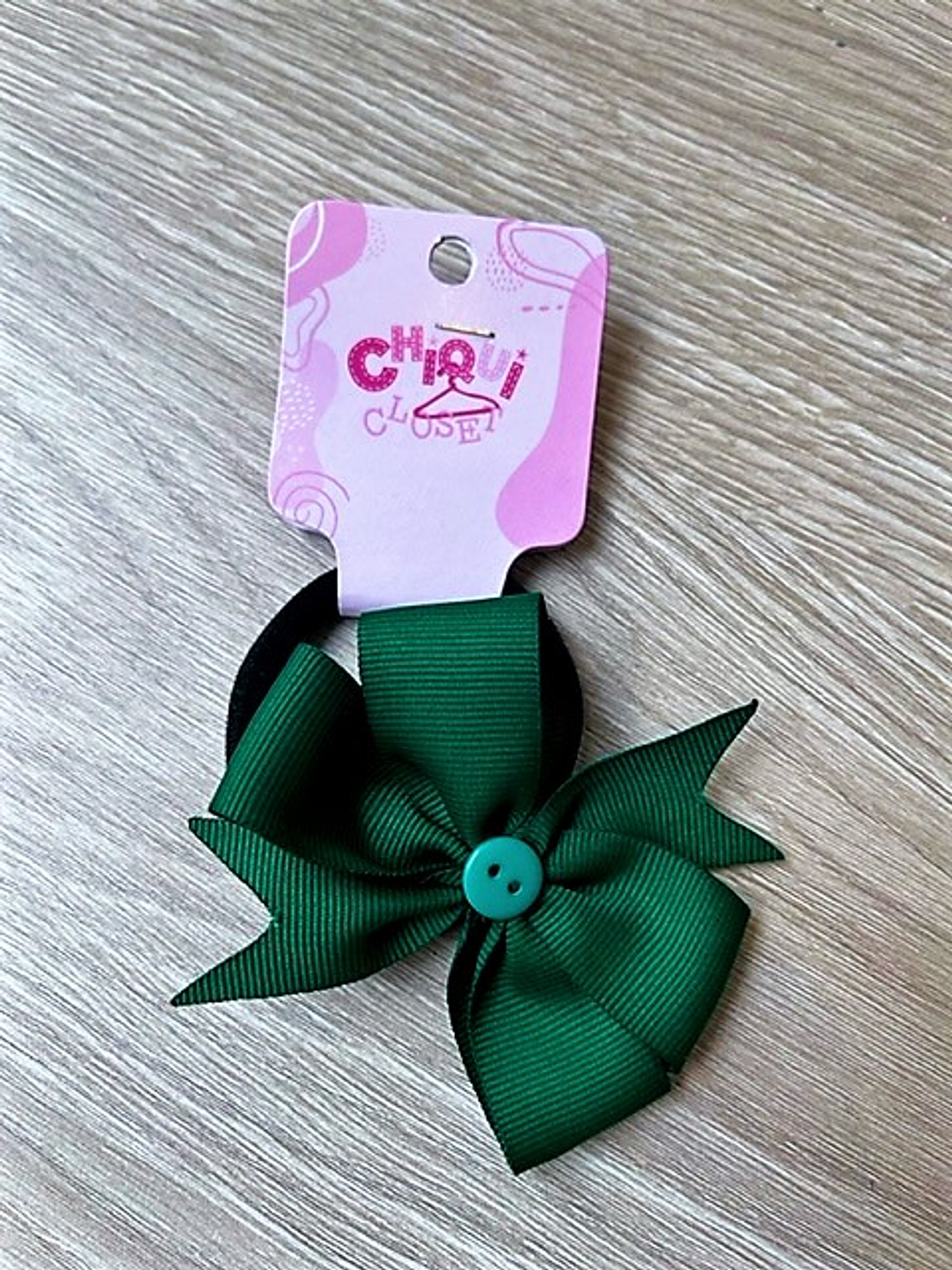 Liga moño doble verde 1