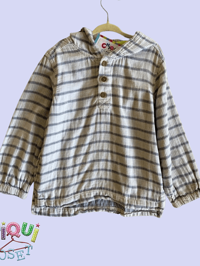 Camisweater con Capota a rayas