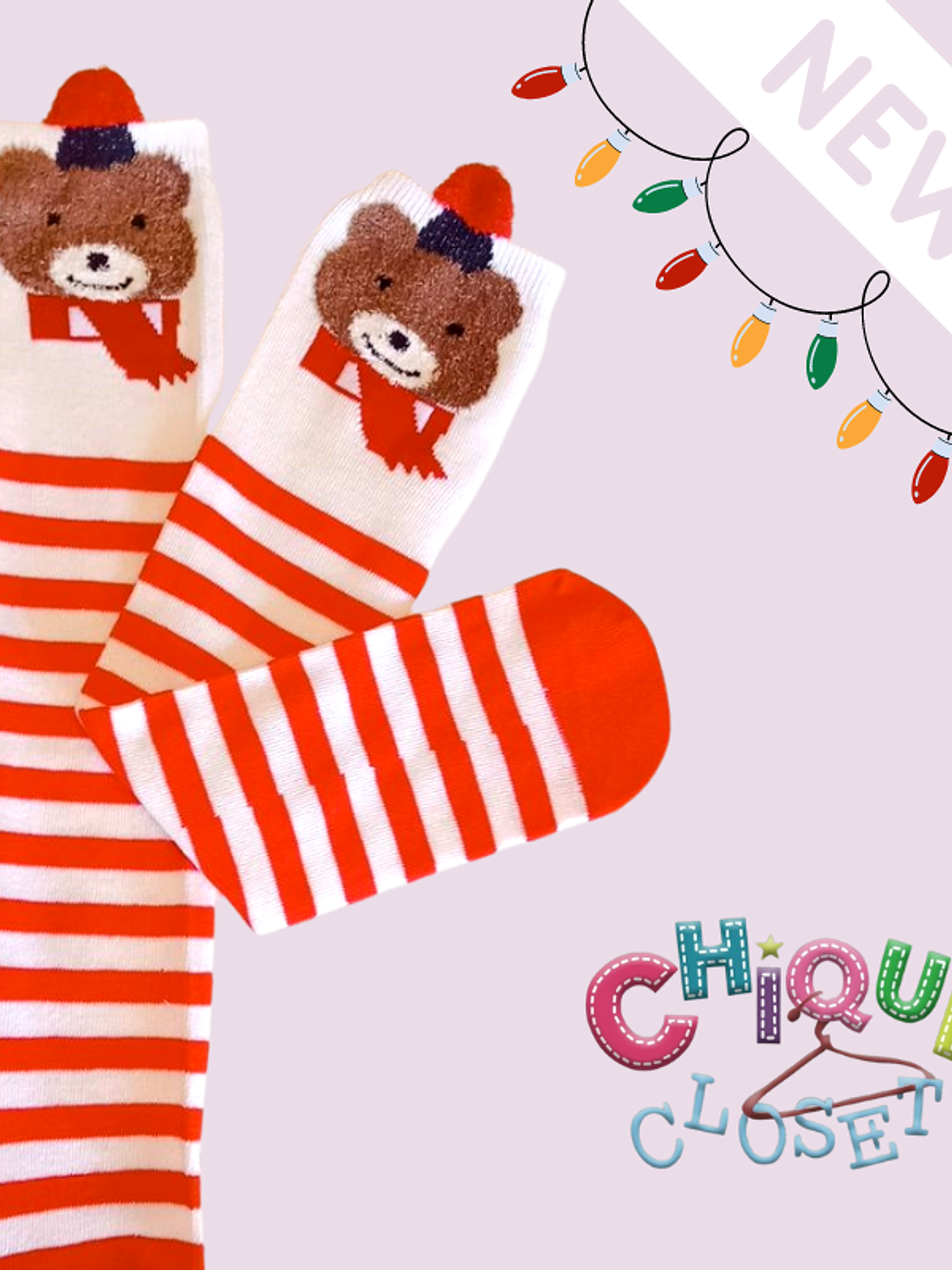 Medias osito navideño 1