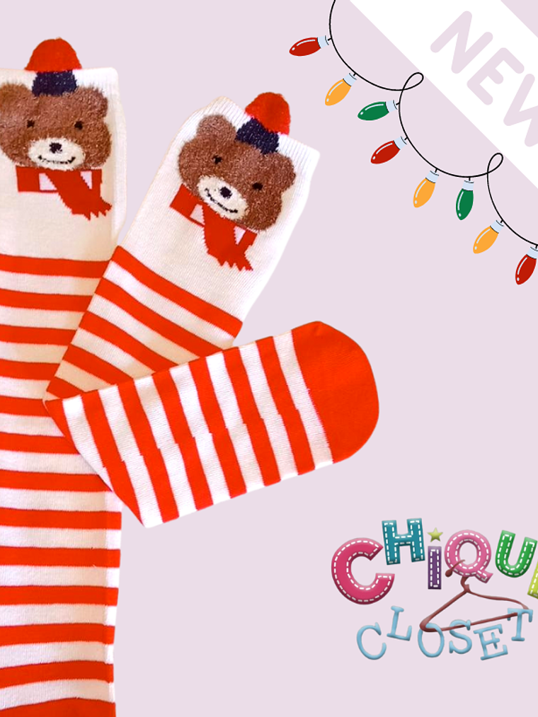 Medias osito navideño 1