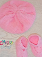 Gorro y patines rosa - Miniatura 1