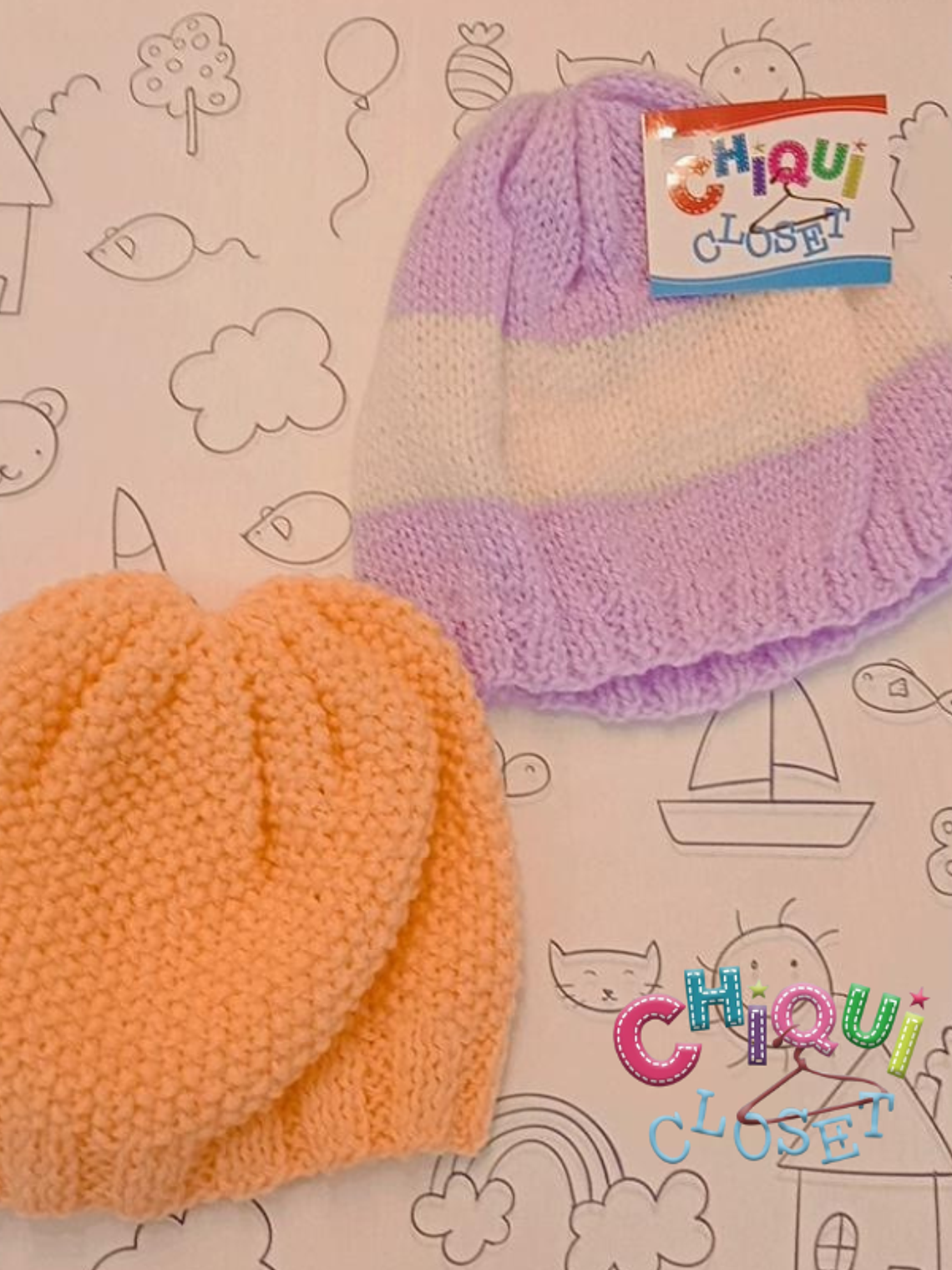 Set gorros tejidos  2