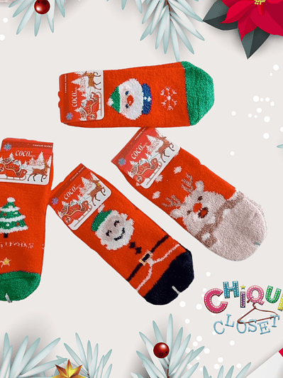 Medias Afelpadas Navideñas 