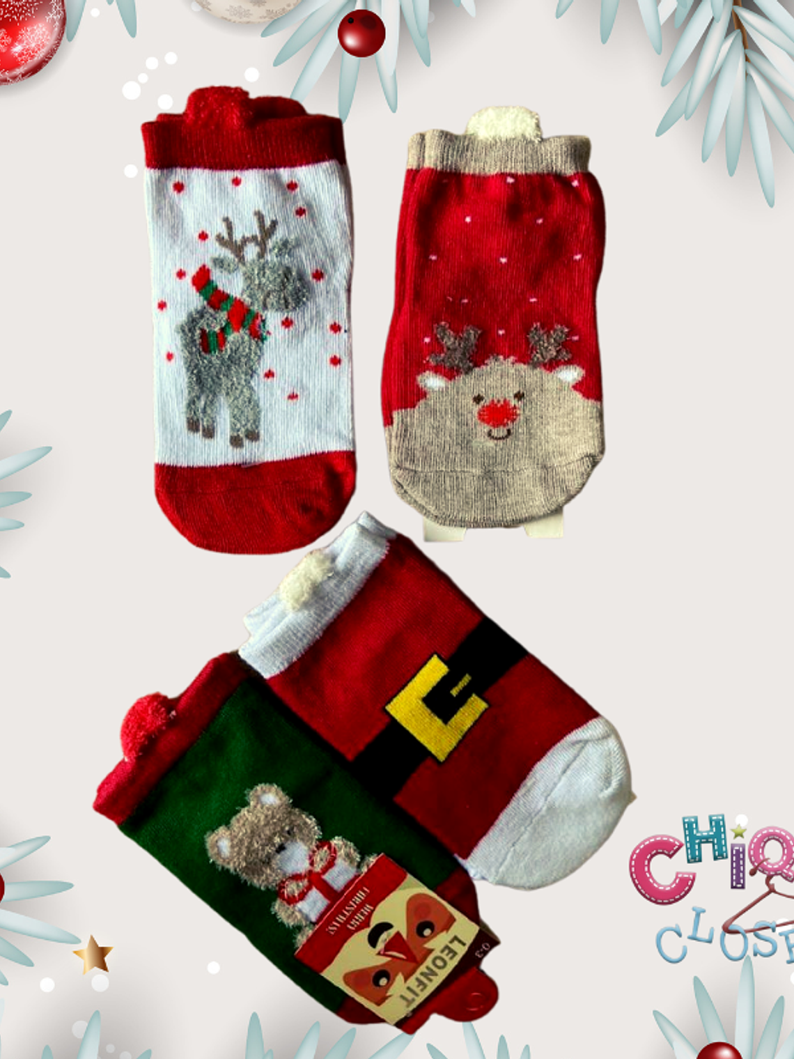 Medias Navideñas Bebés  1