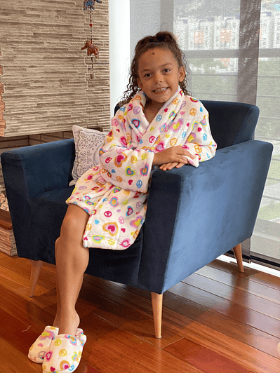 Bata estampada corazones