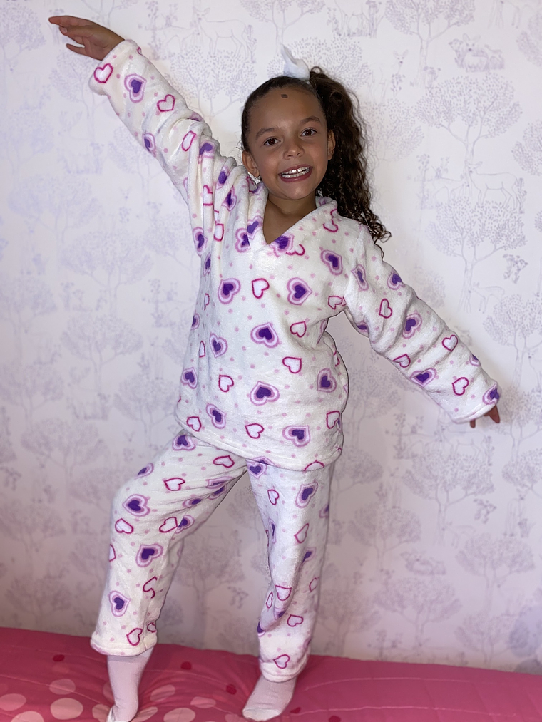 Pijama Corazones Púrpura 2
