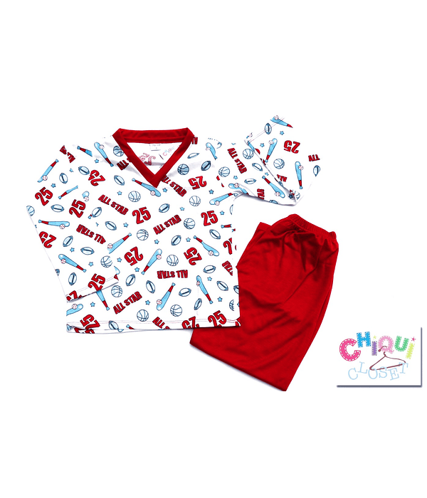 Pijama All Stars Cuello V