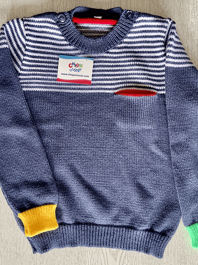 Sweater Cuello Redondo con Bolsillo