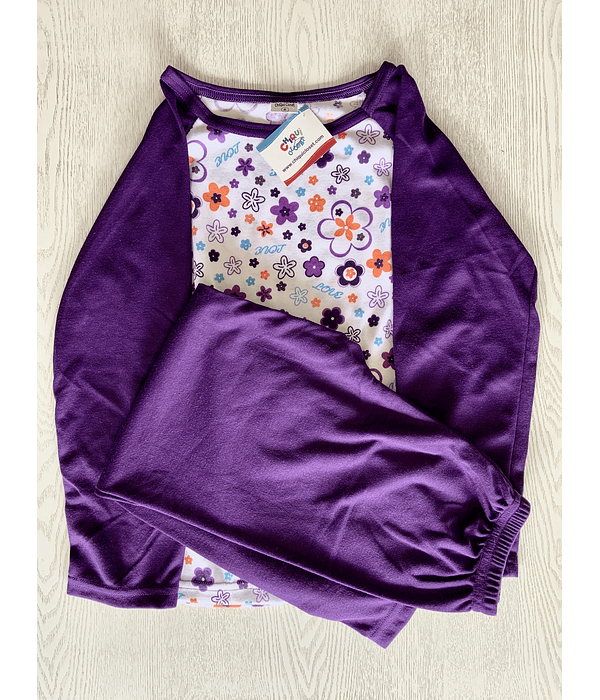 Pijama Flores Moradas