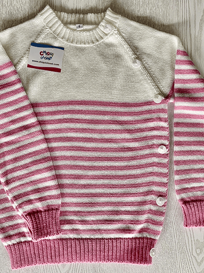 Sweater Rayas Rosa
