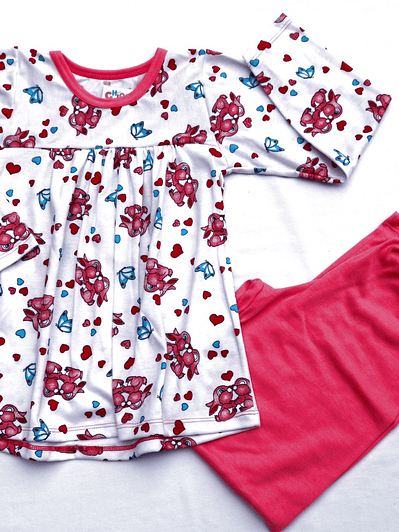 Pijama Batola Conejos Amorosos