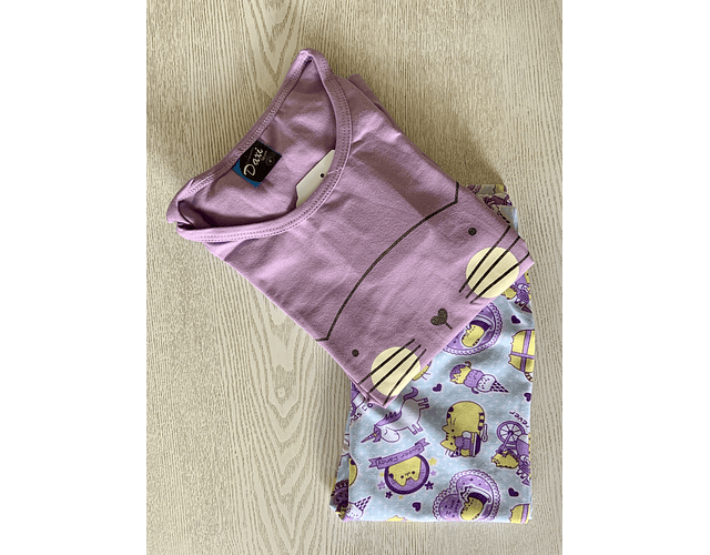 Pijama Kitty (Disponible en Fucsia y Morado)