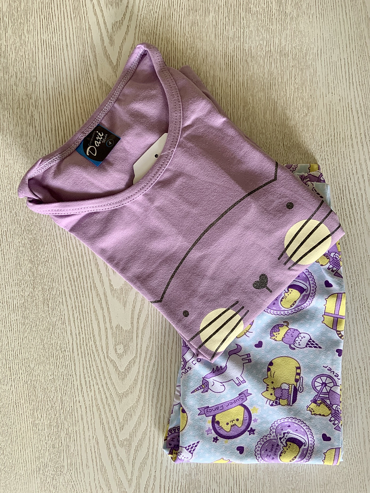 Pijama Kitty (Disponible en Fucsia y Morado) 3