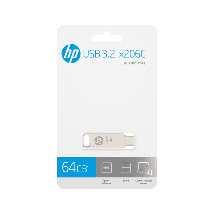 Unidad flash HP x206C OTG USB 3.2 3