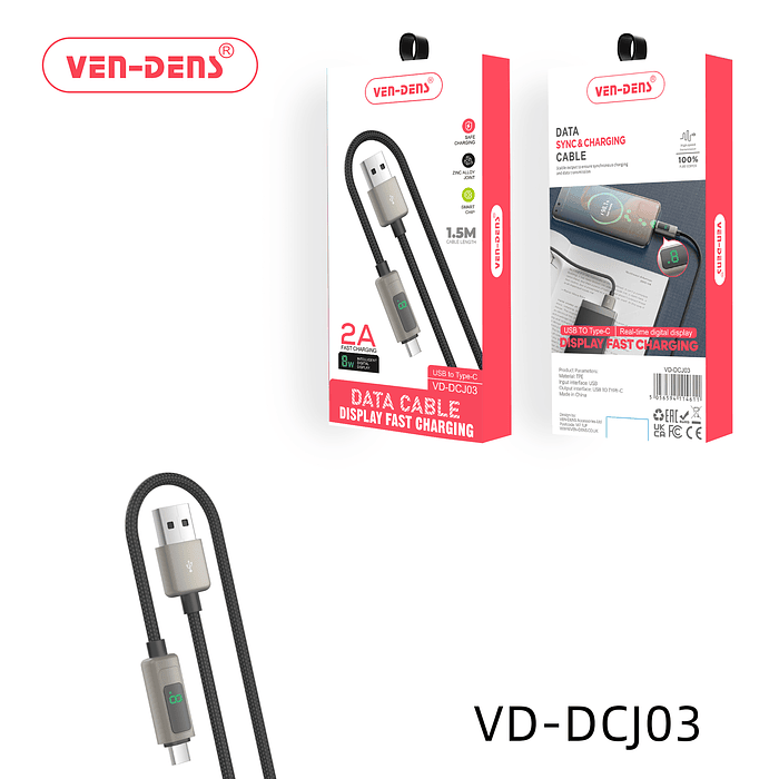 Cable Carga Inteligente con indicador Led | Type USB - C