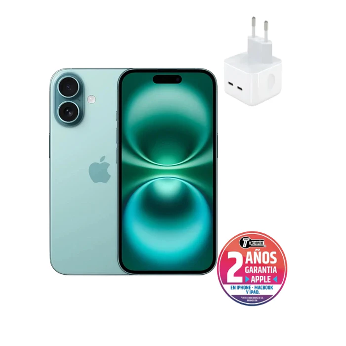 iPhone 16 | 128GB l +Carcasa Magsafe l +Lamina l +Protector de lentes de la camara I +Audifono Type-c VD EAR001 I Adaptador 35w | Power Bank VD PB033 2