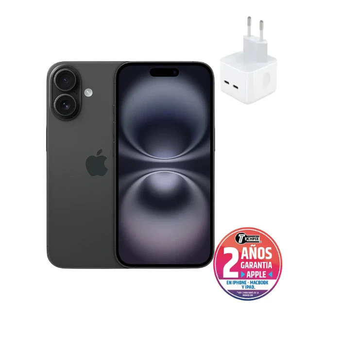 iPhone 16 | 128GB l +Carcasa Magsafe l +Lamina l +Protector de lentes de la camara I +Audifono Type-c VD EAR001 I Adaptador 35w | Power Bank VD PB033 3