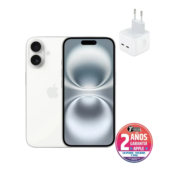 iPhone 16 | 128GB l +Carcasa Magsafe l +Lamina l +Protector de lentes de la camara I +Audifono Type-c VD EAR001 I Adaptador 35w | Power Bank VD PB033 5