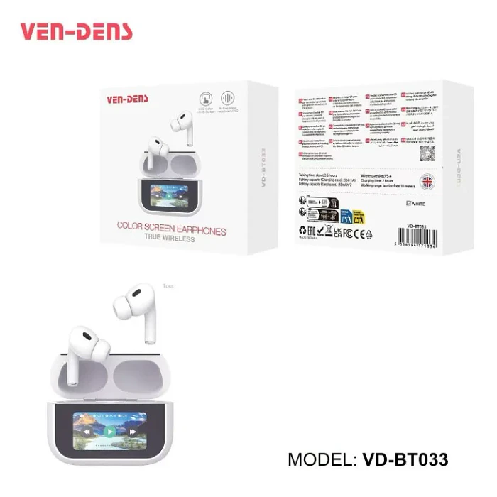 Auriculares estéreo Ven-Dens Bluetooth 5.3 VD-BT033