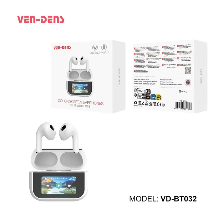 Auriculares estéreo Ven-Dens Bluetooth 5.4 VD-BT032