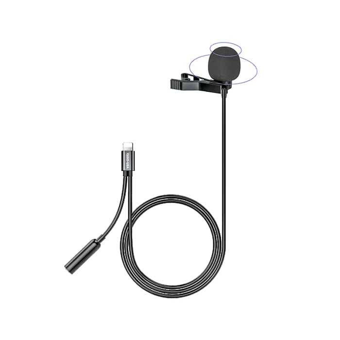 Micrófono de Solapa 2 en 1 | Conector Lightning y Jack 3.5 mm