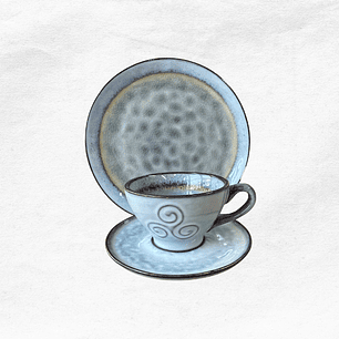 Set Taza/Platillo 04 (3 piezas)