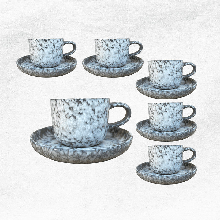 Set Taza/Platillo 0556 (12 piezas)