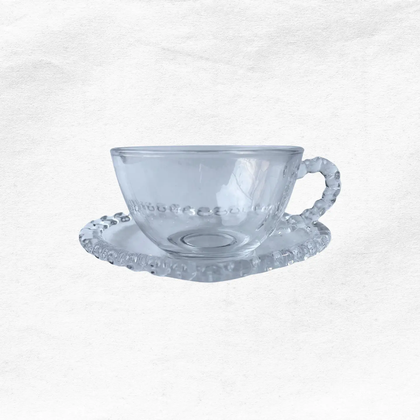 Set Taza/Platillo Vidrio (4 unidades) 2