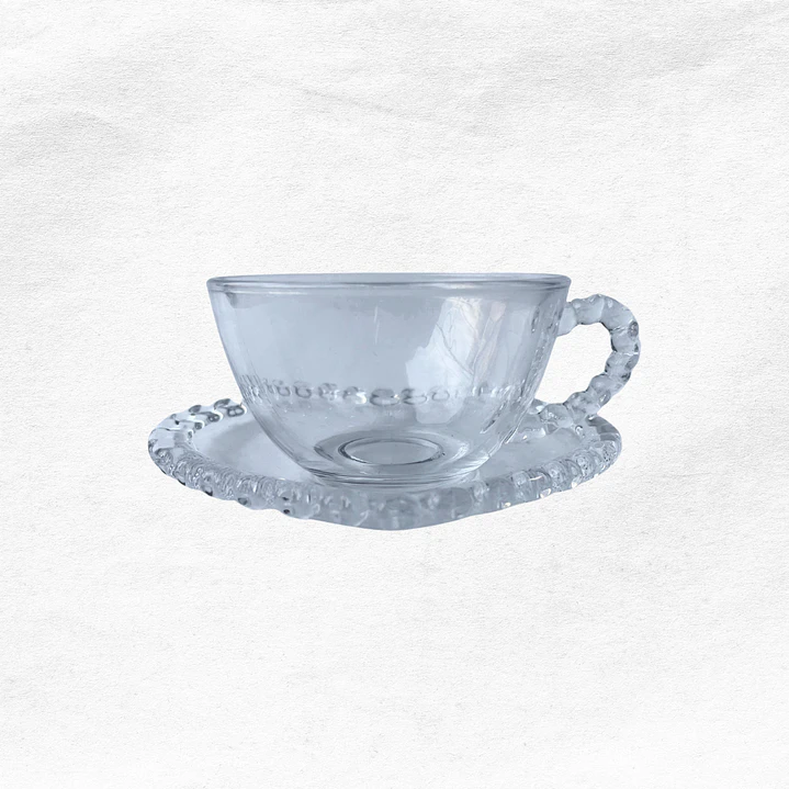 Set Taza/Platillo Vidrio (4 unidades) 2