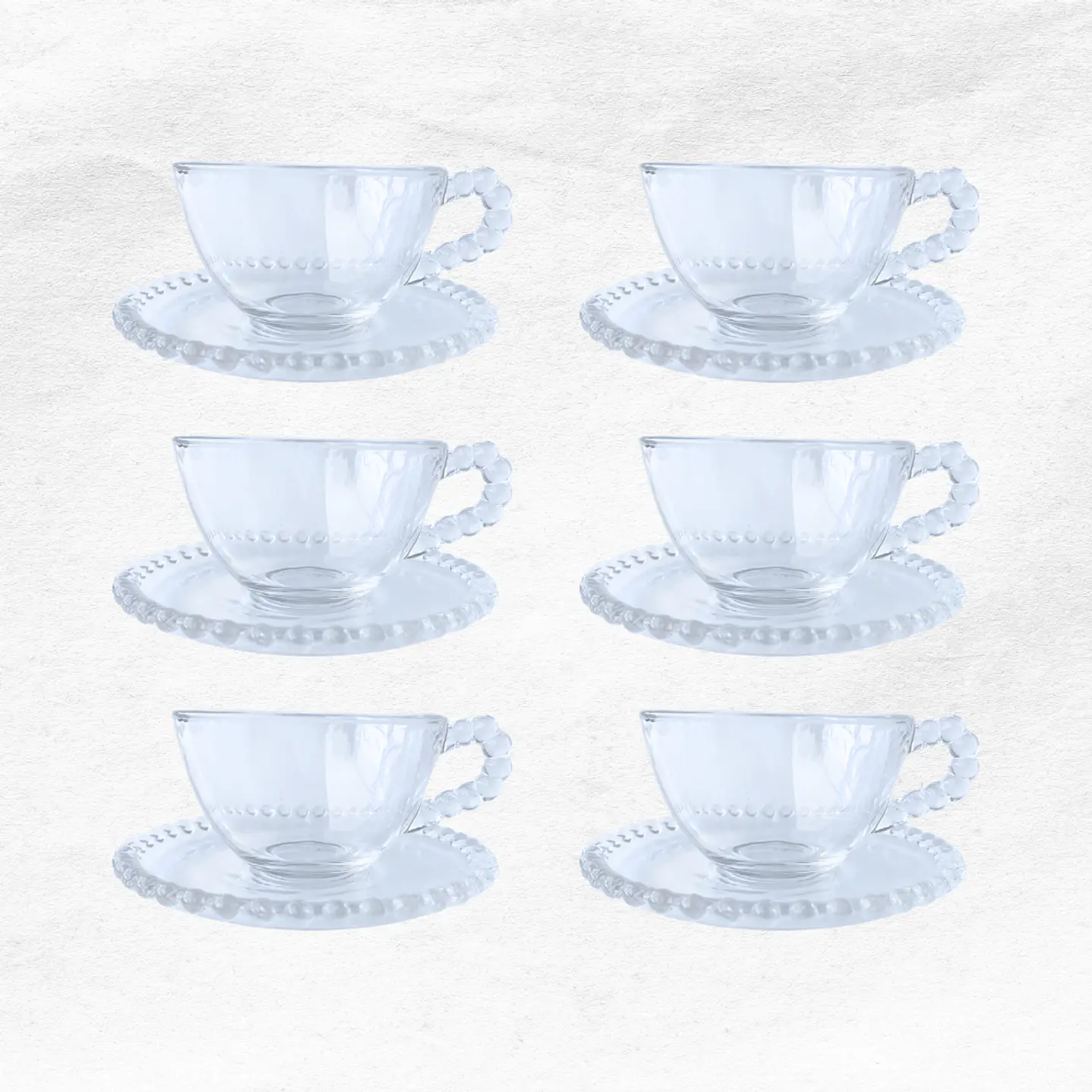 Set Taza/Platillo Vidrio C122 (6 unidades) 1