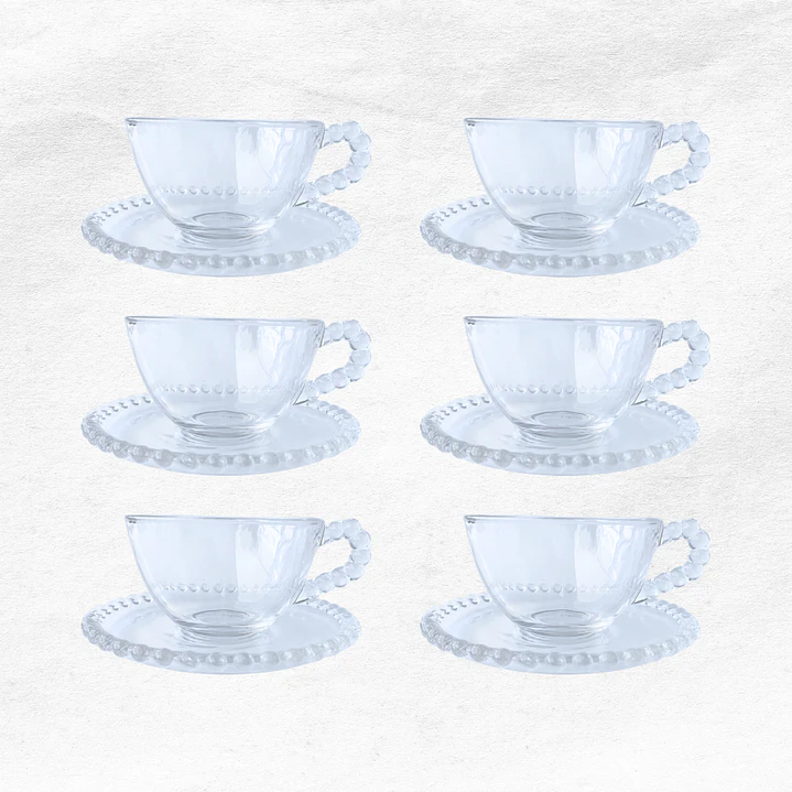 Set Taza/Platillo Vidrio C122 (6 unidades) 1