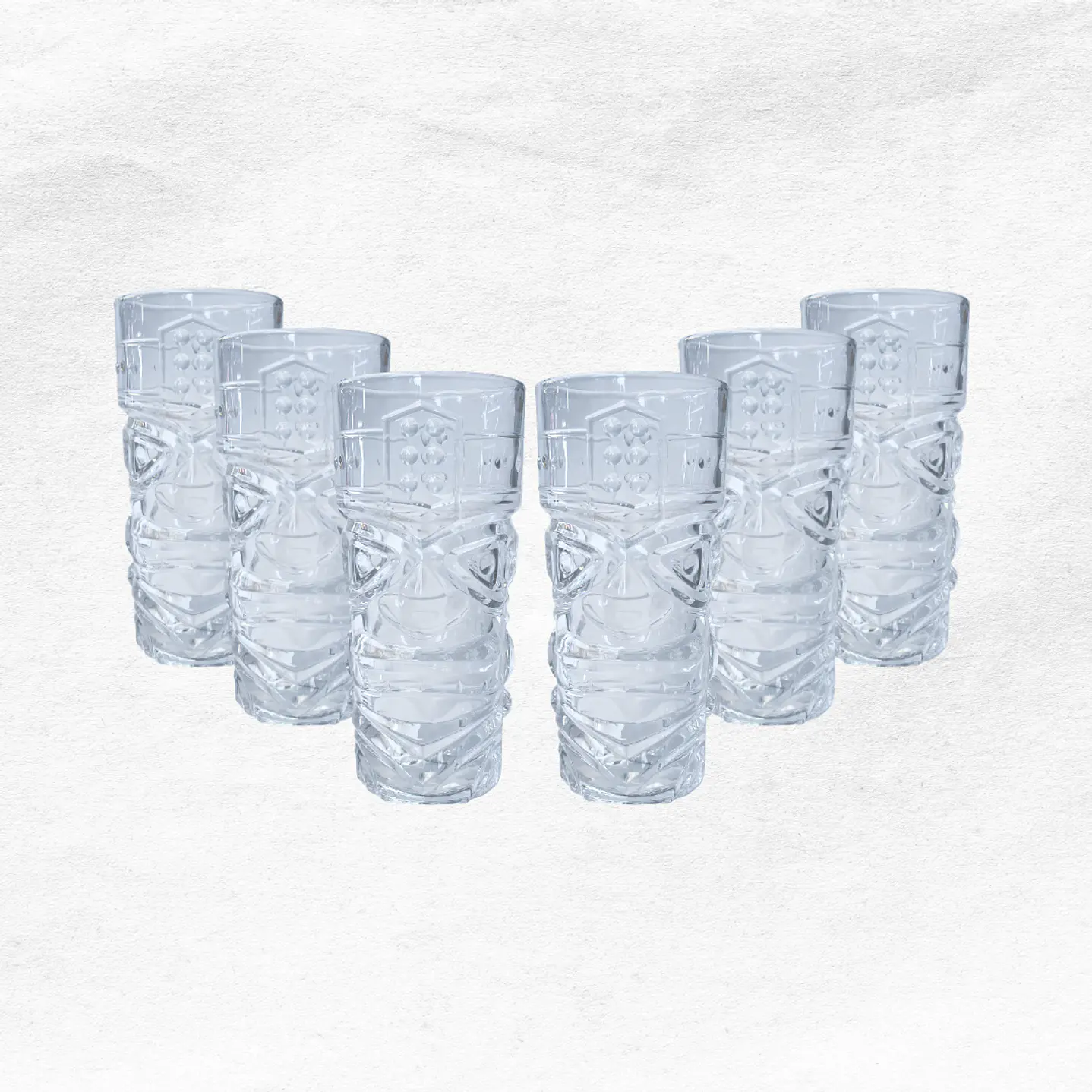 Vaso Tiki Vidrio C64 (6 unidades) 1