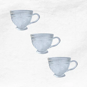 Tazas de Vidrio C87 (3 unidades)