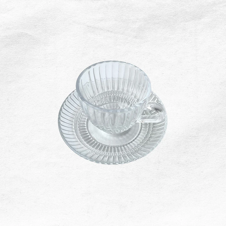 Set Taza/Platillo Vidrio C121 (6 unidades) 2