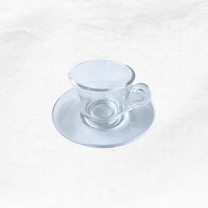 Set Taza/Platillo Vidrio C120 (6 unidades) 2
