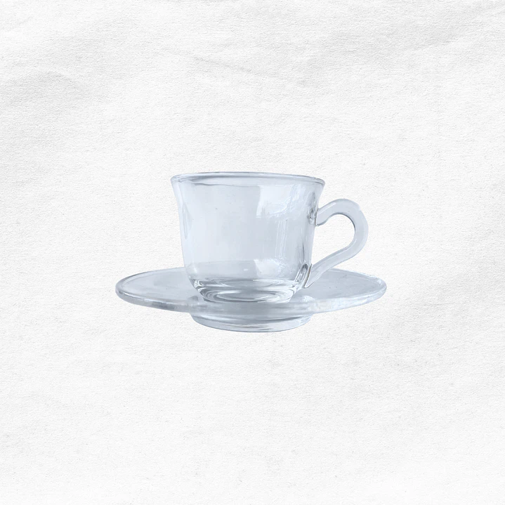 Set Taza/Platillo Vidrio C120 (6 unidades) 1