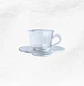 Set Taza/Platillo Vidrio C120 (6 unidades) - Miniatura 1