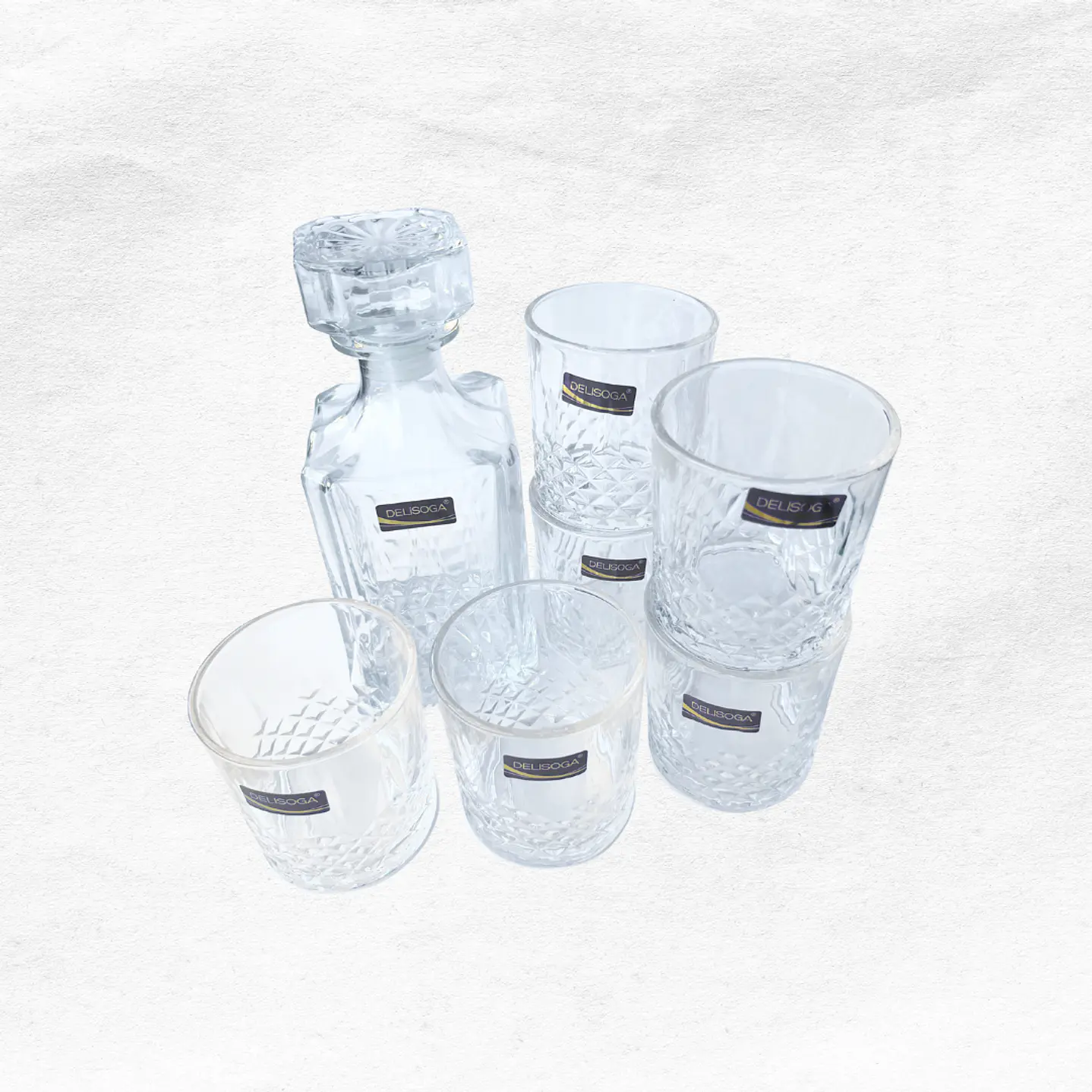 Set Decantador De Whisky + 6 Vasos C91 2