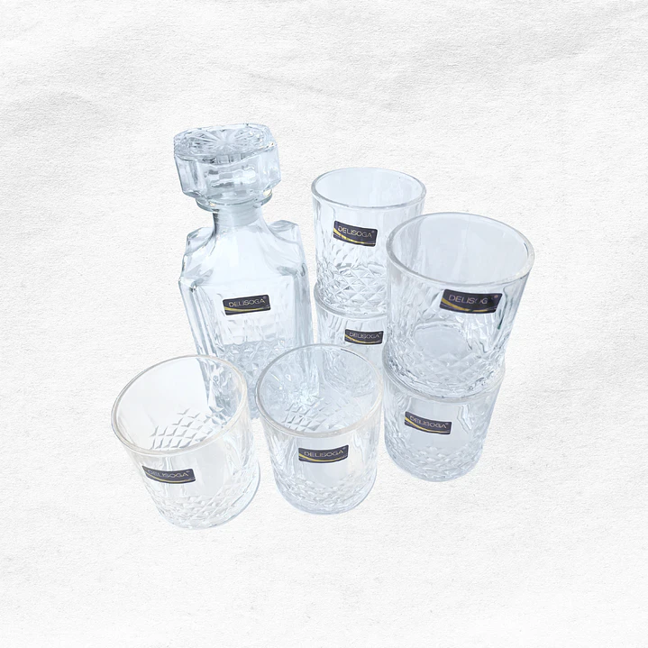Set Decantador De Whisky + 6 Vasos C91 2