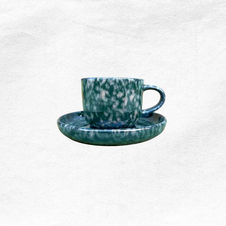 Set Taza/Platillo Marmoleada (2 piezas) 2