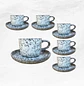 Set Taza/Platillo Marmoleado 0556 (12 piezas) - Miniatura 1