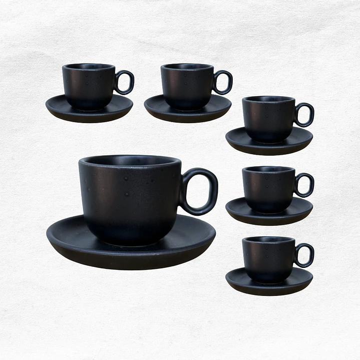 Set Grafito Taza/Platillo 0563 (12 piezas) 1