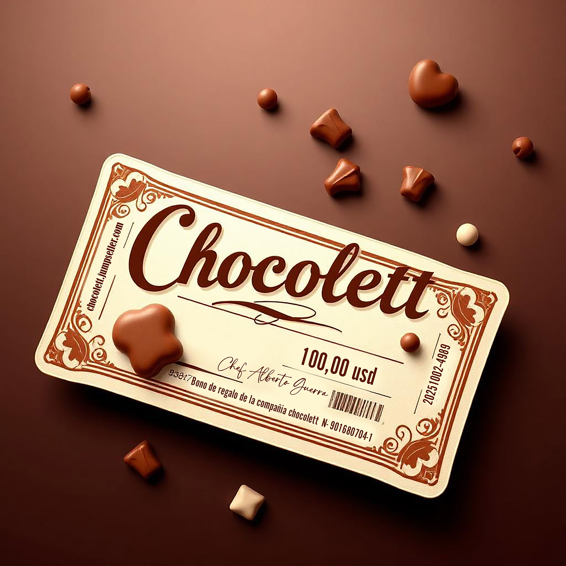 Gift Card para regalo de la compañia Chocolett  1