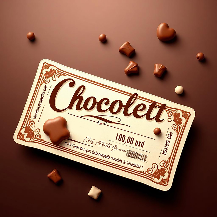 Gift Card para regalo de la compañia Chocolett  1