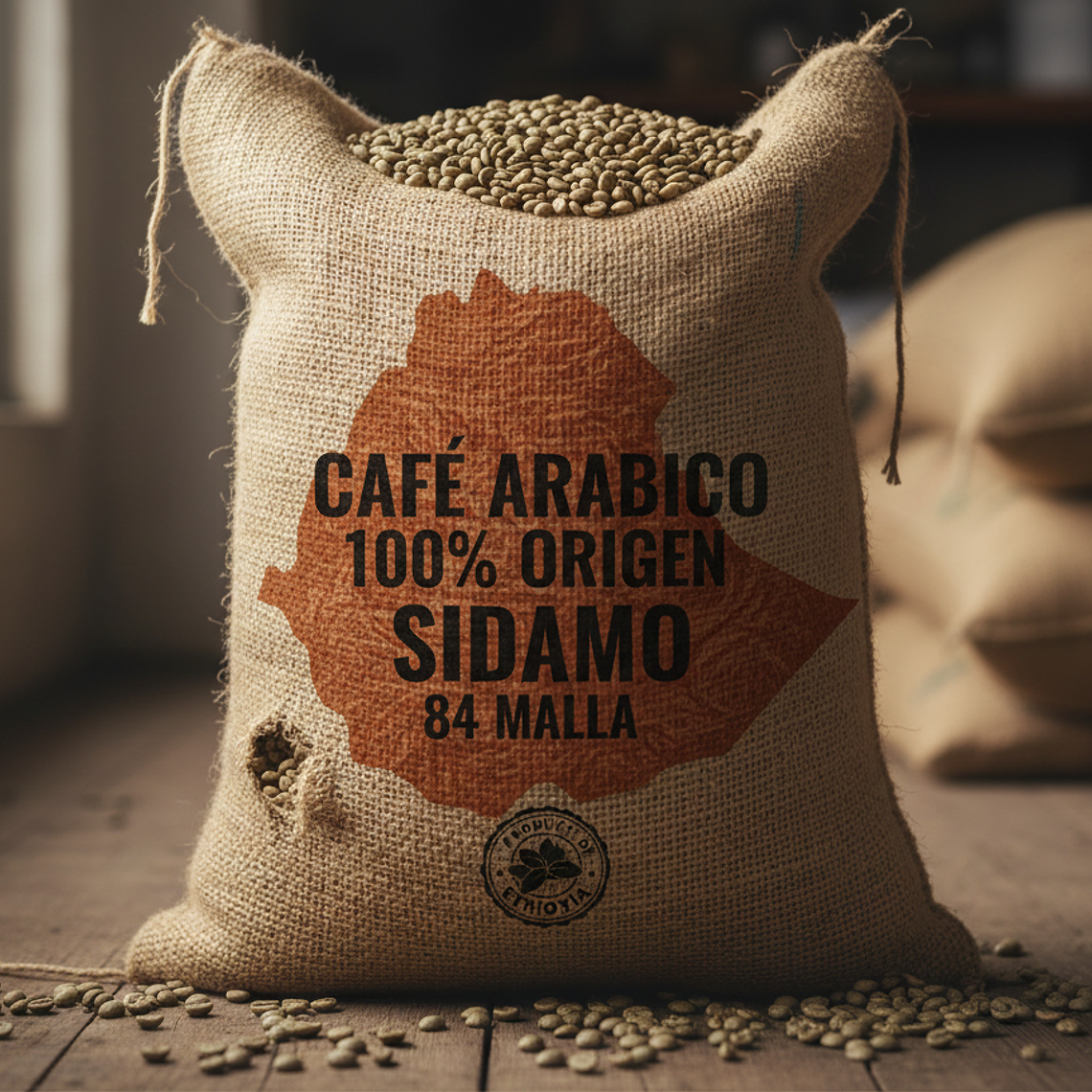 Café Arabico 100 % saco 50 kg  Variedad Metupichari 1