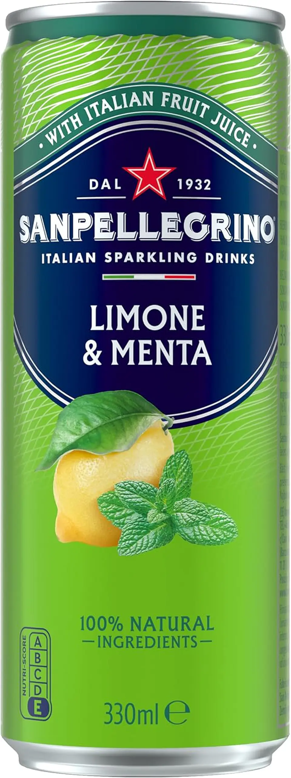 Agua mineral natural con gas con sabor limón y menta, Pack 6x33cl 3